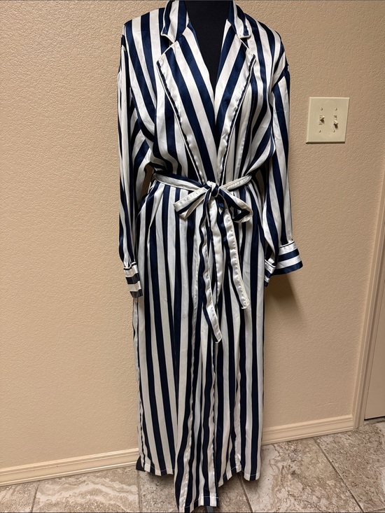 Victoria's Secret Dresses & Skirts - Vintage Victoria's Secret Navy and White Striped Robe